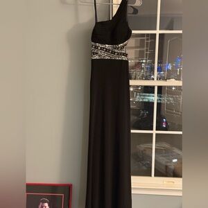Betsy Adam black embellished gown size 4
